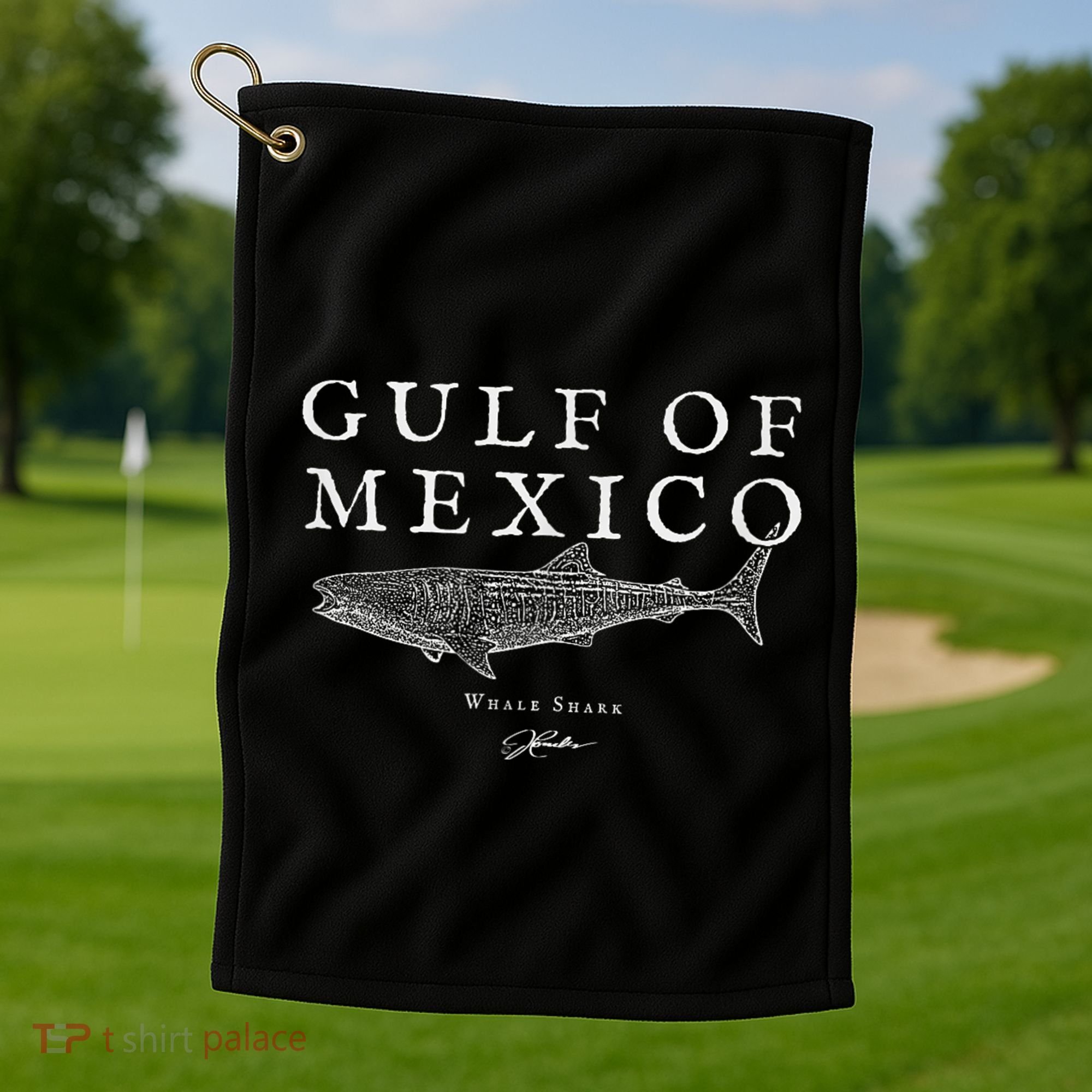 Gulf Of Mexico Whale Shark Golf Towel