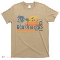 Gulf Of Mexico Est 1550 Retro Vintage Beach T-Shirt thumb 0