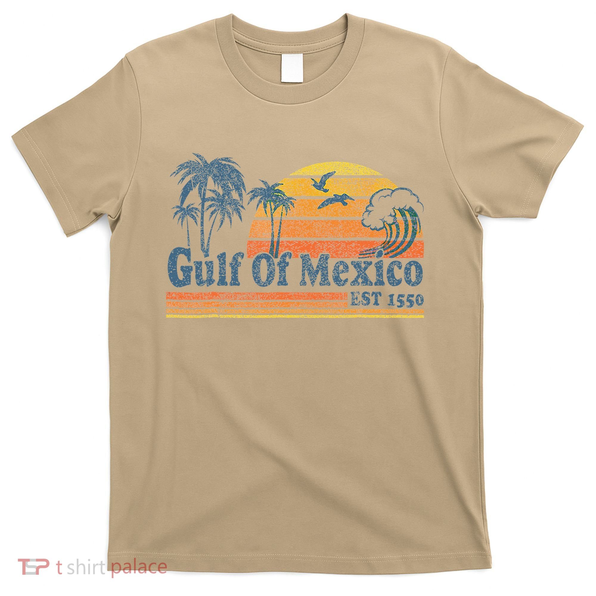 Gulf Of Mexico Est 1550 Retro Vintage Beach T-Shirt