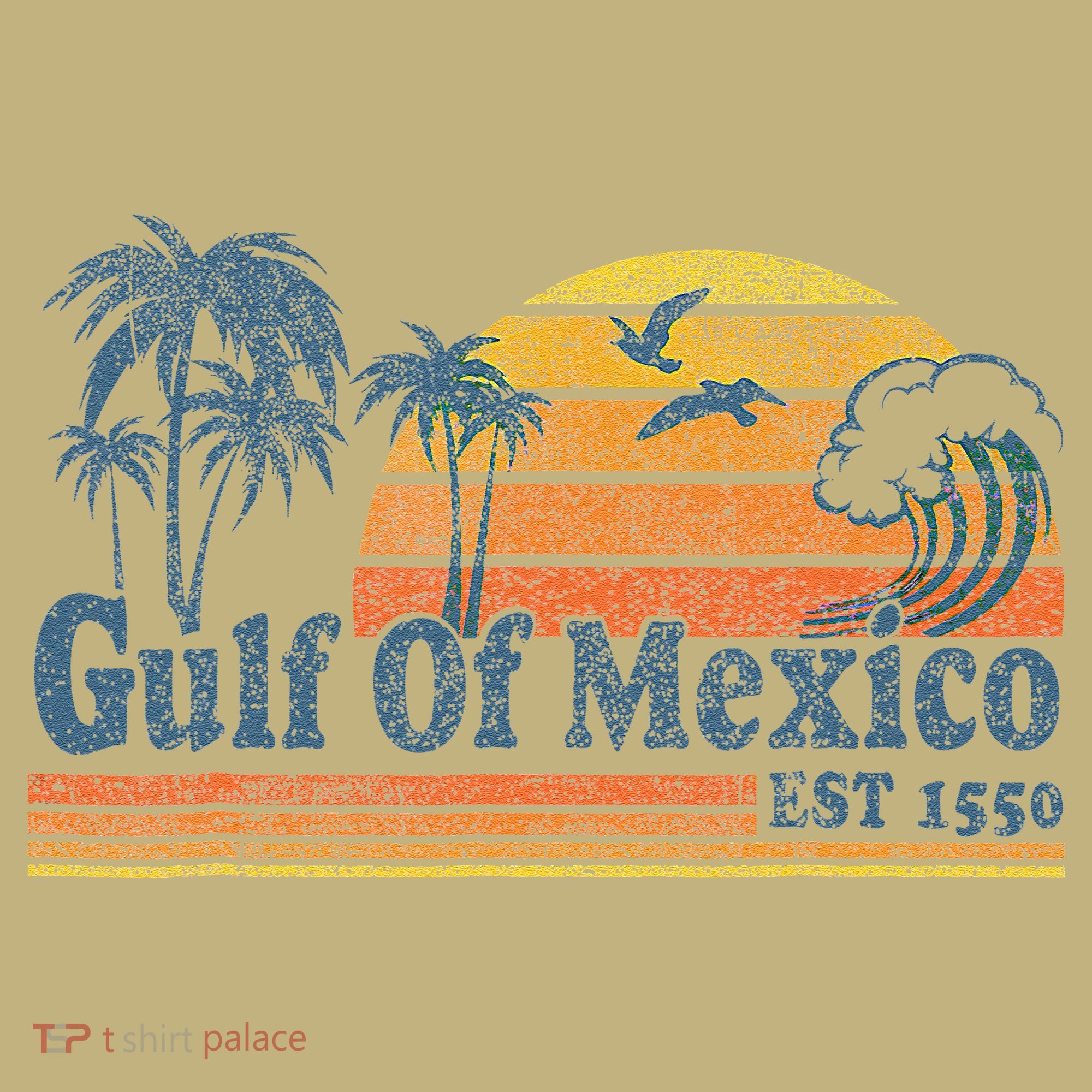 Gulf Of Mexico Est 1550 Retro Vintage Beach T-Shirt