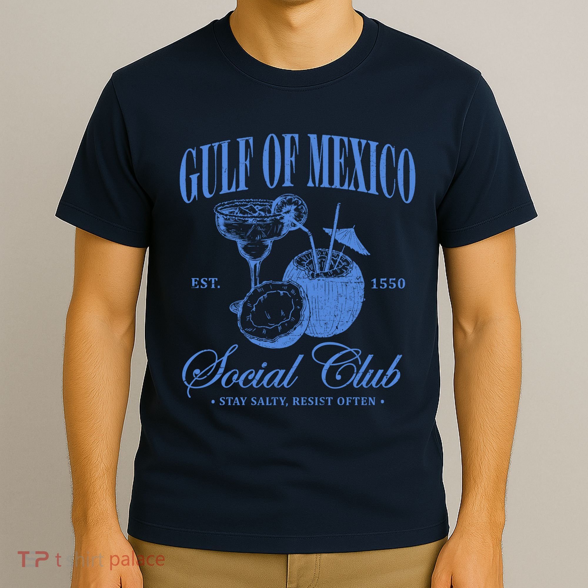 Gulf Of Mexico Vintage Social Club Est 1550 T-Shirt