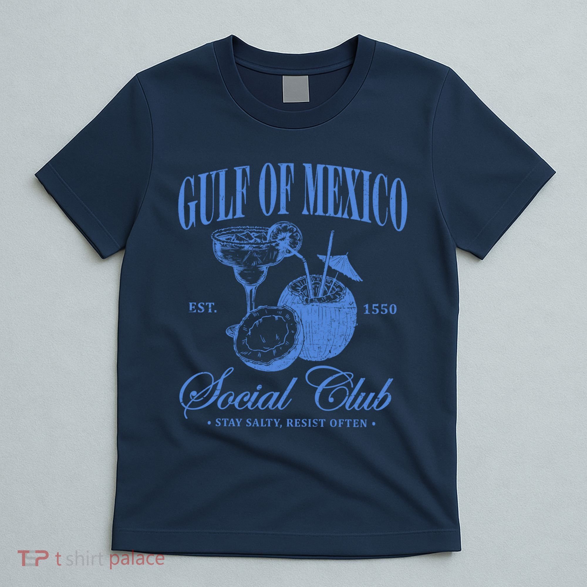Gulf Of Mexico Vintage Social Club Est 1550 T-Shirt