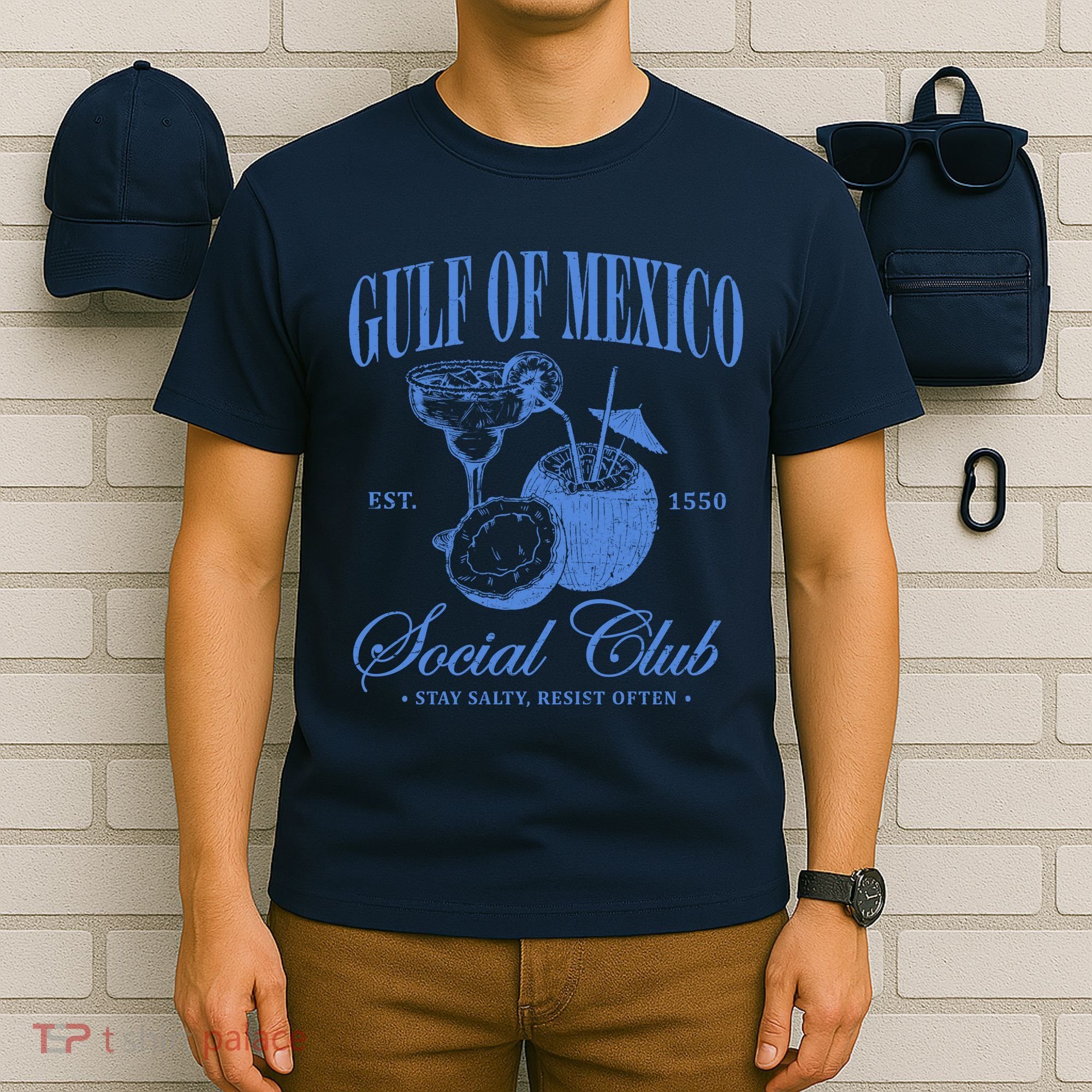 Gulf Of Mexico Vintage Social Club Est 1550 T-Shirt