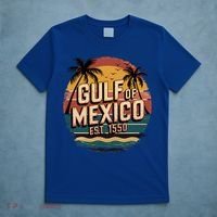 Gulf Of Mexico Retro Vintage EST 1550  T-Shirt thumb 5