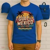 Gulf Of Mexico Retro Vintage EST 1550  T-Shirt thumb 6