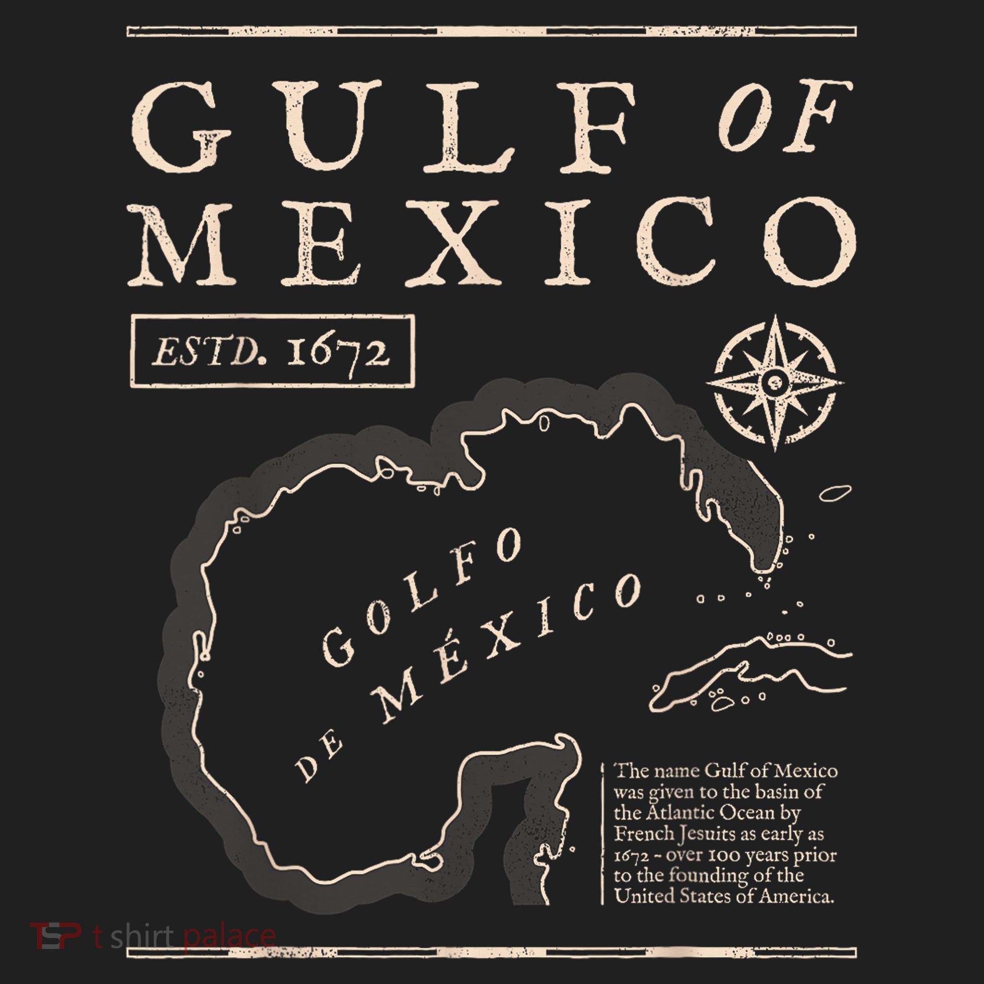 Gulf Of Mexico 1672 Historic Map Tumbler