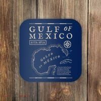 Gulf Of Mexico 1672 Historic Map Coaster thumb 0
