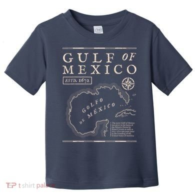 Gulf Of Mexico 1672 Historic Map Toddler T-Shirt