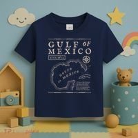 Gulf Of Mexico 1672 Historic Map Toddler T-Shirt thumb 3