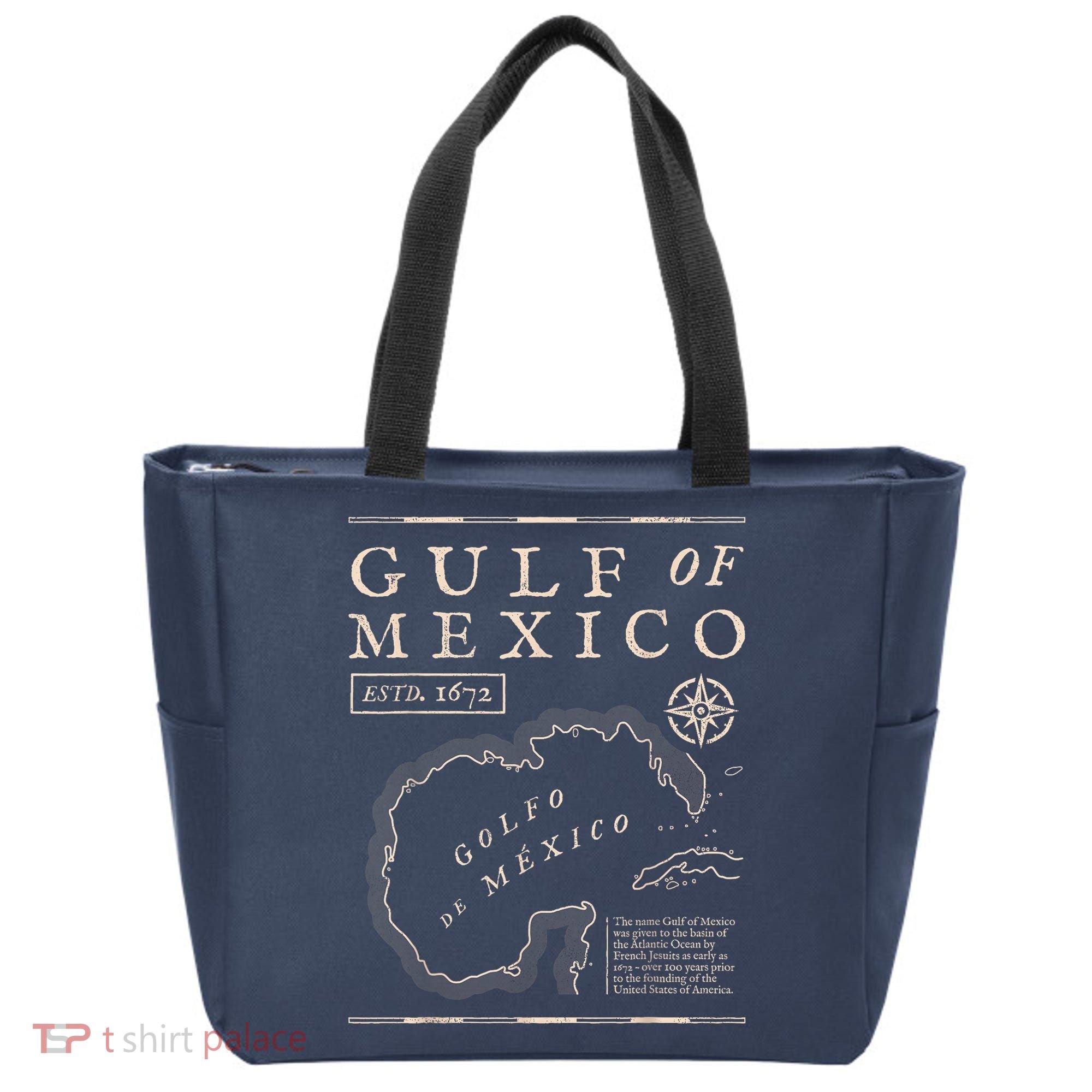 Gulf Of Mexico 1672 Historic Map Tote Bag