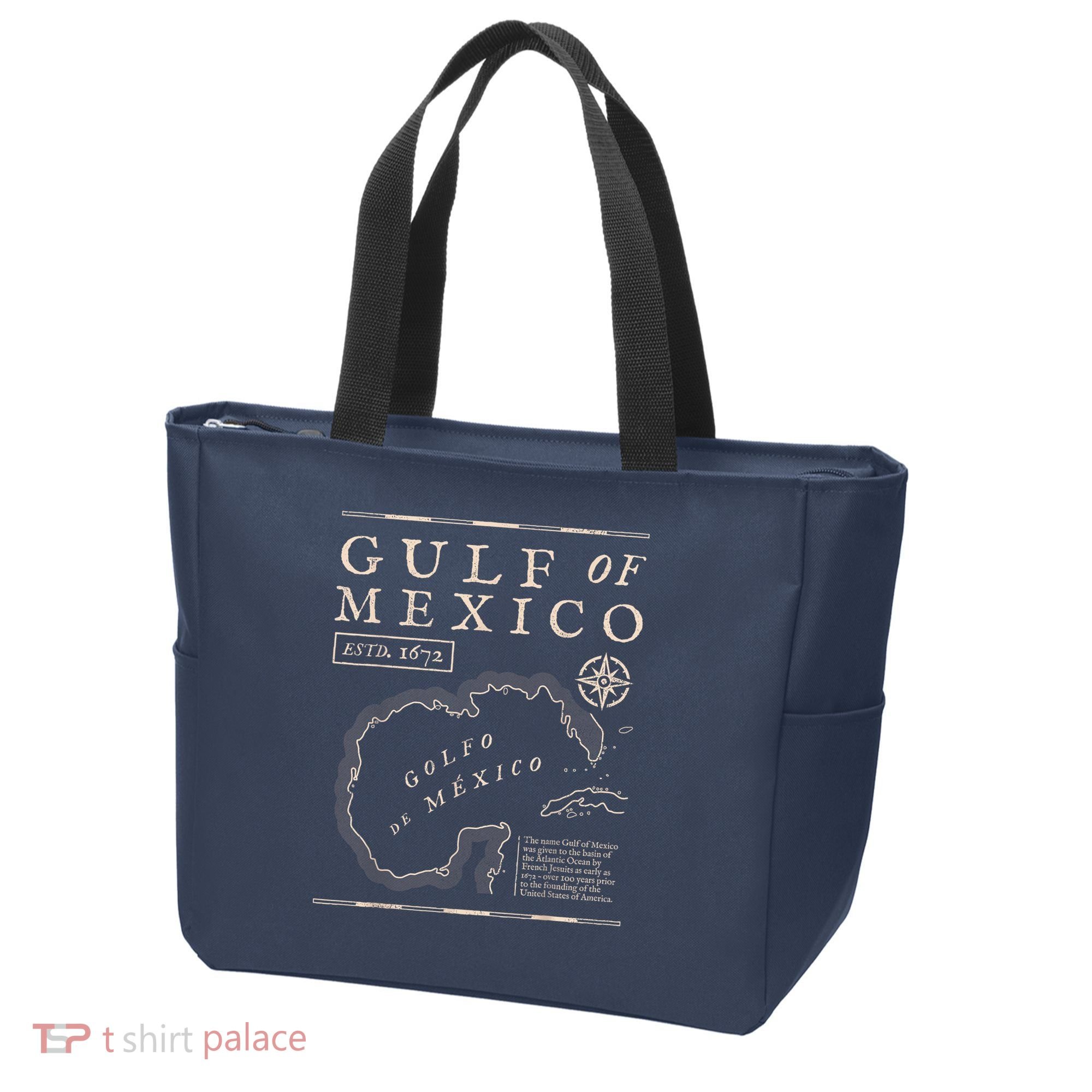 Gulf Of Mexico 1672 Historic Map Tote Bag