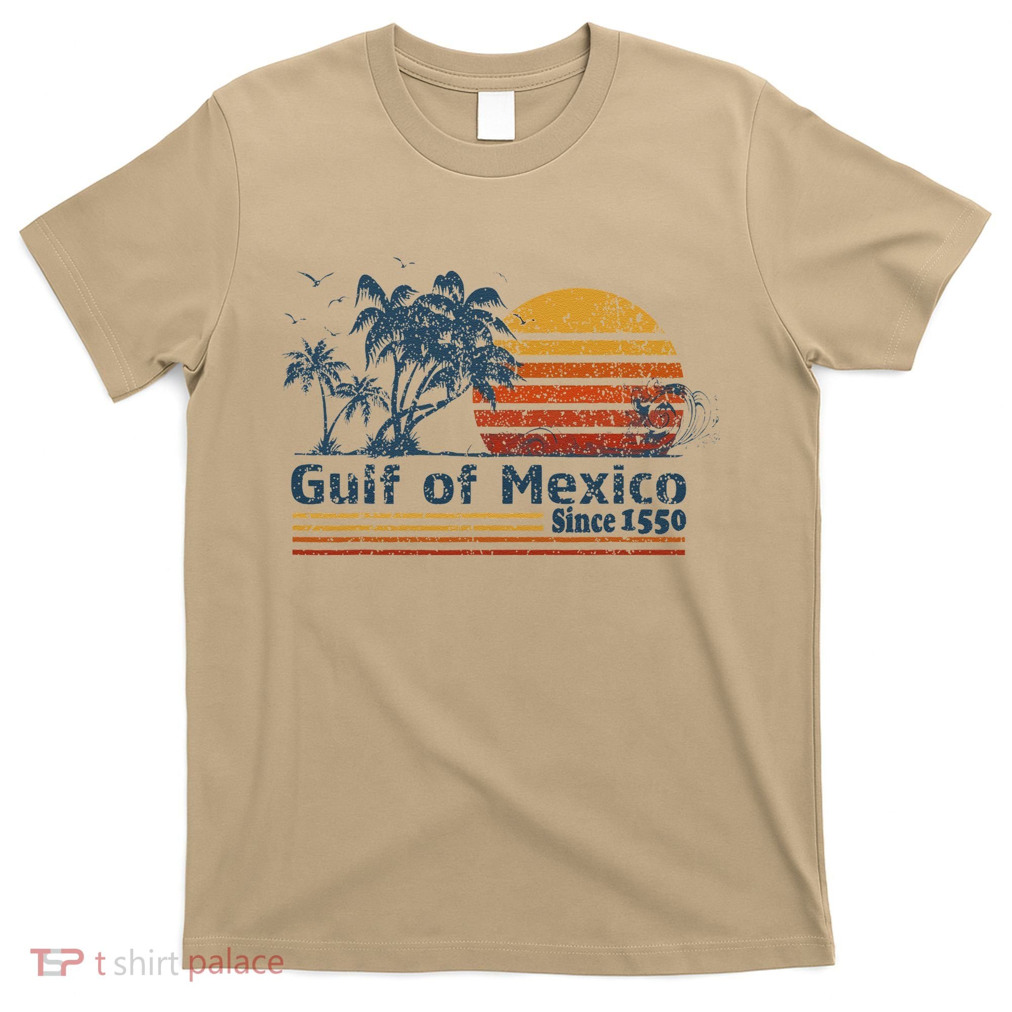 Gulf Of Mexico Est 1550 Retro Vintage Beach T-Shirt