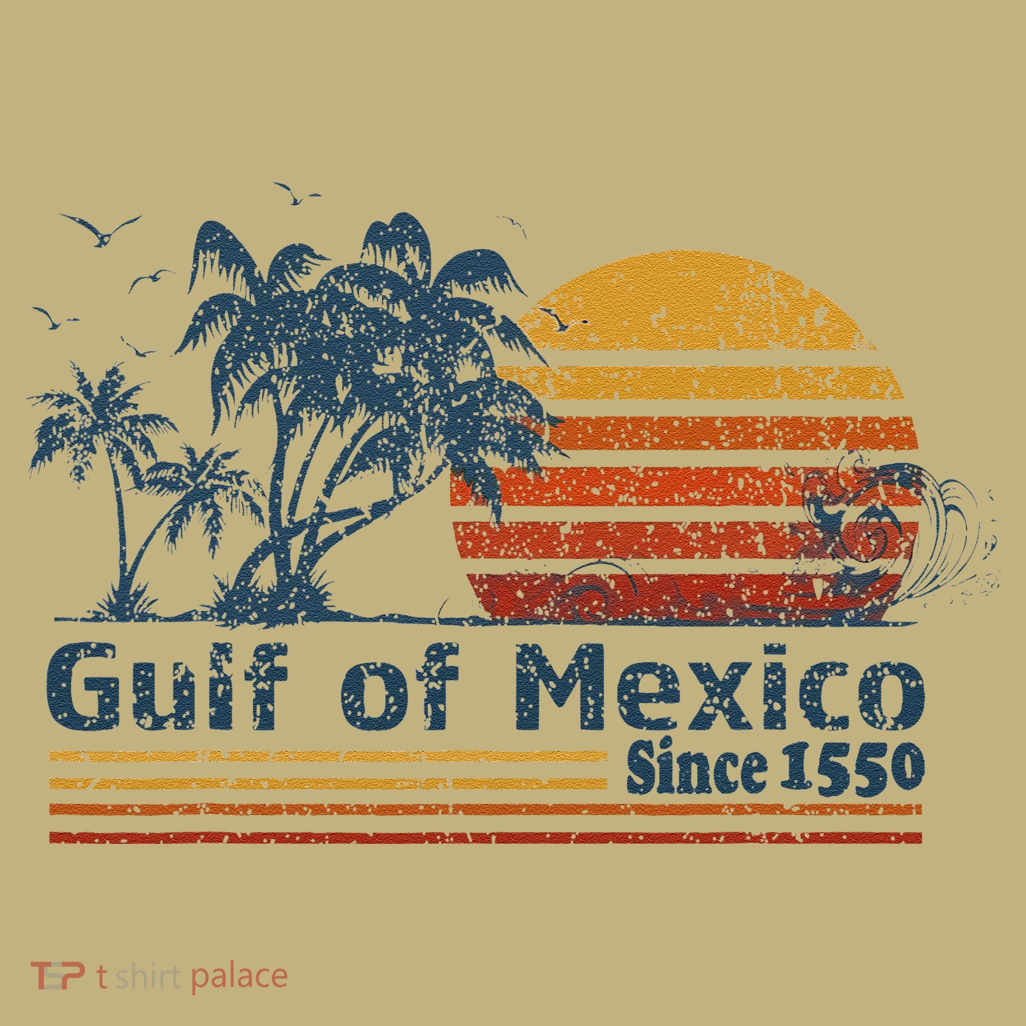 Gulf Of Mexico Est 1550 Retro Vintage Beach T-Shirt