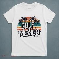 Gulf Of Mexico Est 1550 Retro Vintage Beach T-Shirt thumb 5