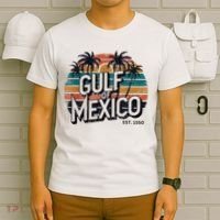 Gulf Of Mexico Est 1550 Retro Vintage Beach T-Shirt thumb 6