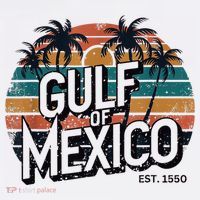 Gulf Of Mexico Est 1550 Retro Vintage Beach T-Shirt thumb 7