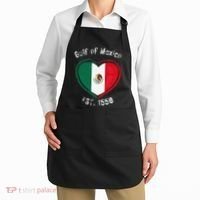 Gulf Of Mexico Written In Distressed Font Mexican Pride Apron thumb 2