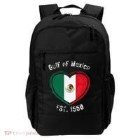 Gulf Of Mexico Written In Distressed Font Mexican Pride Backpack thumb 0