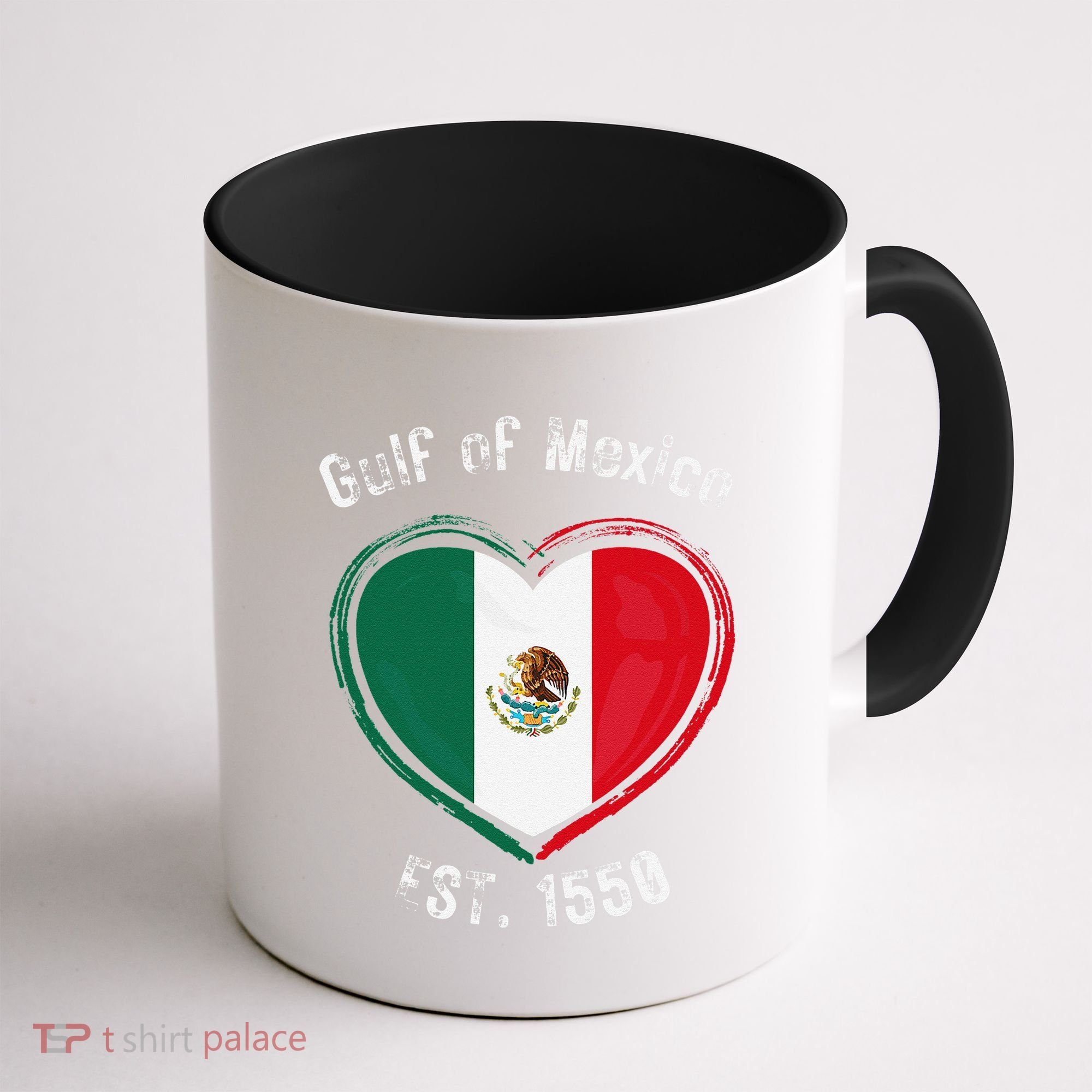 Gulf Of Mexico Written In Distressed Font Mexican Pride Coffee Mug