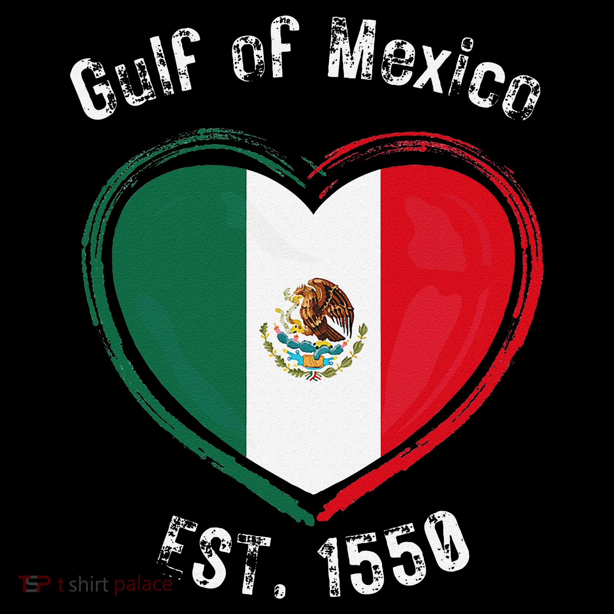 Gulf Of Mexico Written In Distressed Font Mexican Pride Coffee Mug