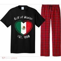 Gulf Of Mexico Written In Distressed Font Mexican Pride Pajama Set thumb 0