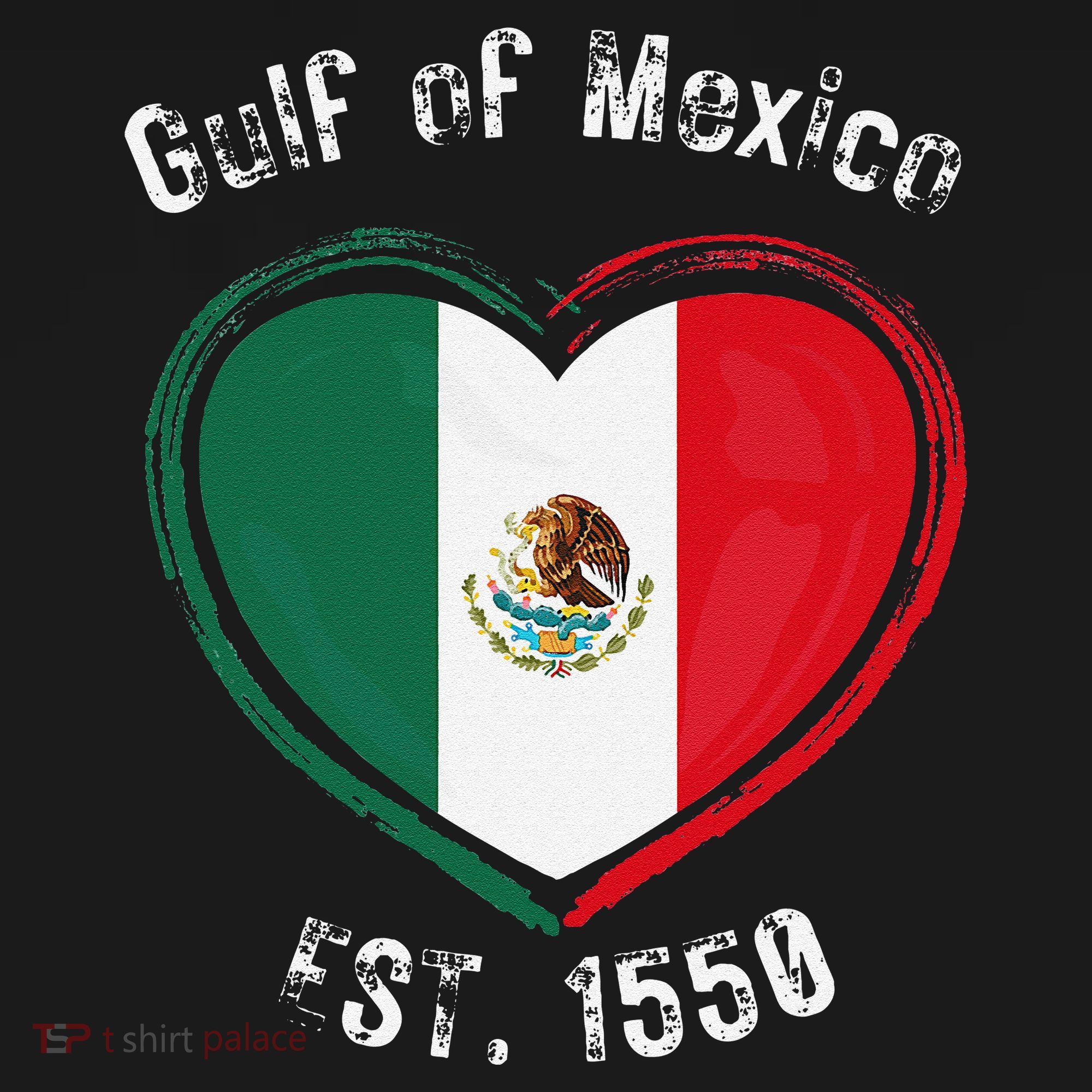 Gulf Of Mexico Written In Distressed Font Mexican Pride Women's Hoodie