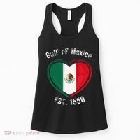 Gulf Of Mexico Written In Distressed Font Mexican Pride Women's Tank Top thumb 0