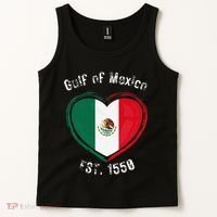 Gulf Of Mexico Written In Distressed Font Mexican Pride Tank Top thumb 2