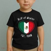 Gulf Of Mexico Written In Distressed Font Mexican Pride Toddler T-Shirt thumb 2