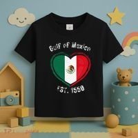 Gulf Of Mexico Written In Distressed Font Mexican Pride Toddler T-Shirt thumb 3