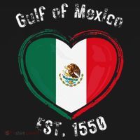 Gulf Of Mexico Written In Distressed Font Mexican Pride Women's T-Shirt thumb 6