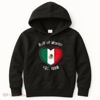 Gulf Of Mexico Written In Distressed Font Mexican Pride Kids Hoodie thumb 0