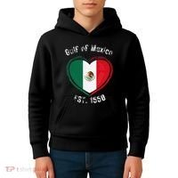 Gulf Of Mexico Written In Distressed Font Mexican Pride Kids Hoodie thumb 4