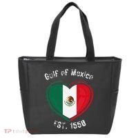 Gulf Of Mexico Written In Distressed Font Mexican Pride Tote Bag thumb 0