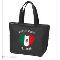 Gulf Of Mexico Written In Distressed Font Mexican Pride Tote Bag thumb 3