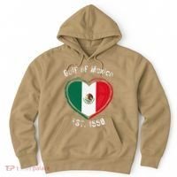 Gulf Of Mexico Written In Distressed Font Mexican Pride Hoodie thumb 0