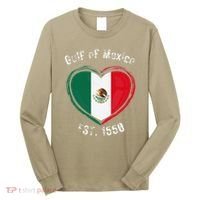 Gulf Of Mexico Written In Distressed Font Mexican Pride Long Sleeve Shirt thumb 0