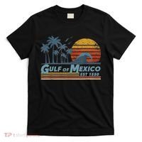Gulf Of Mexico Since 1550 Retro Vintage Beach T-Shirt thumb 0