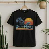 Gulf Of Mexico Since 1550 Retro Vintage Beach T-Shirt thumb 2