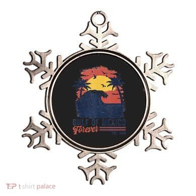 Gulf Of Mexico Forever Retro Beach Wave Vintage Sunset Gift Ornament