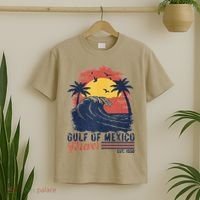 Gulf Of Mexico Forever Retro Beach Wave Vintage Sunset Gift T-Shirt thumb 2