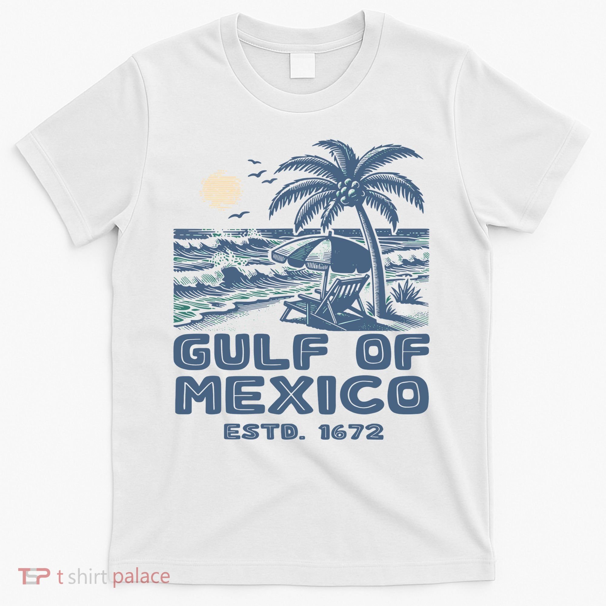 Gulf Of Mexico 1672 Vintage Beach T-Shirt