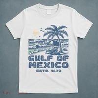 Gulf Of Mexico 1672 Vintage Beach T-Shirt thumb 5