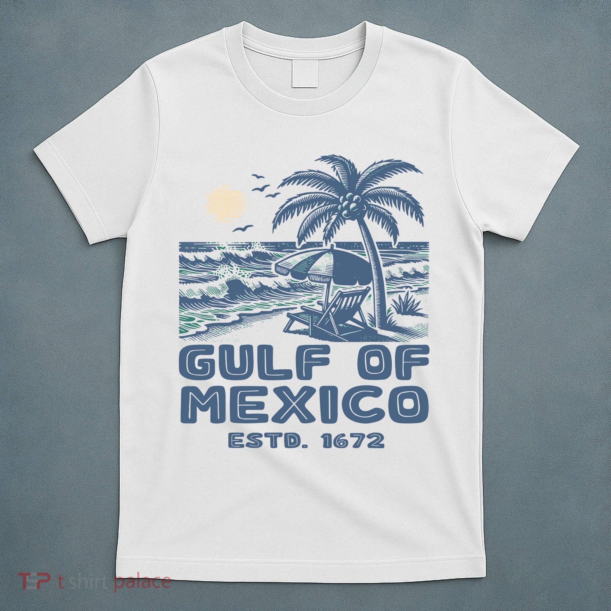 Gulf Of Mexico 1672 Vintage Beach T-Shirt