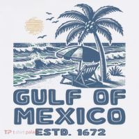 Gulf Of Mexico 1672 Vintage Beach T-Shirt thumb 7