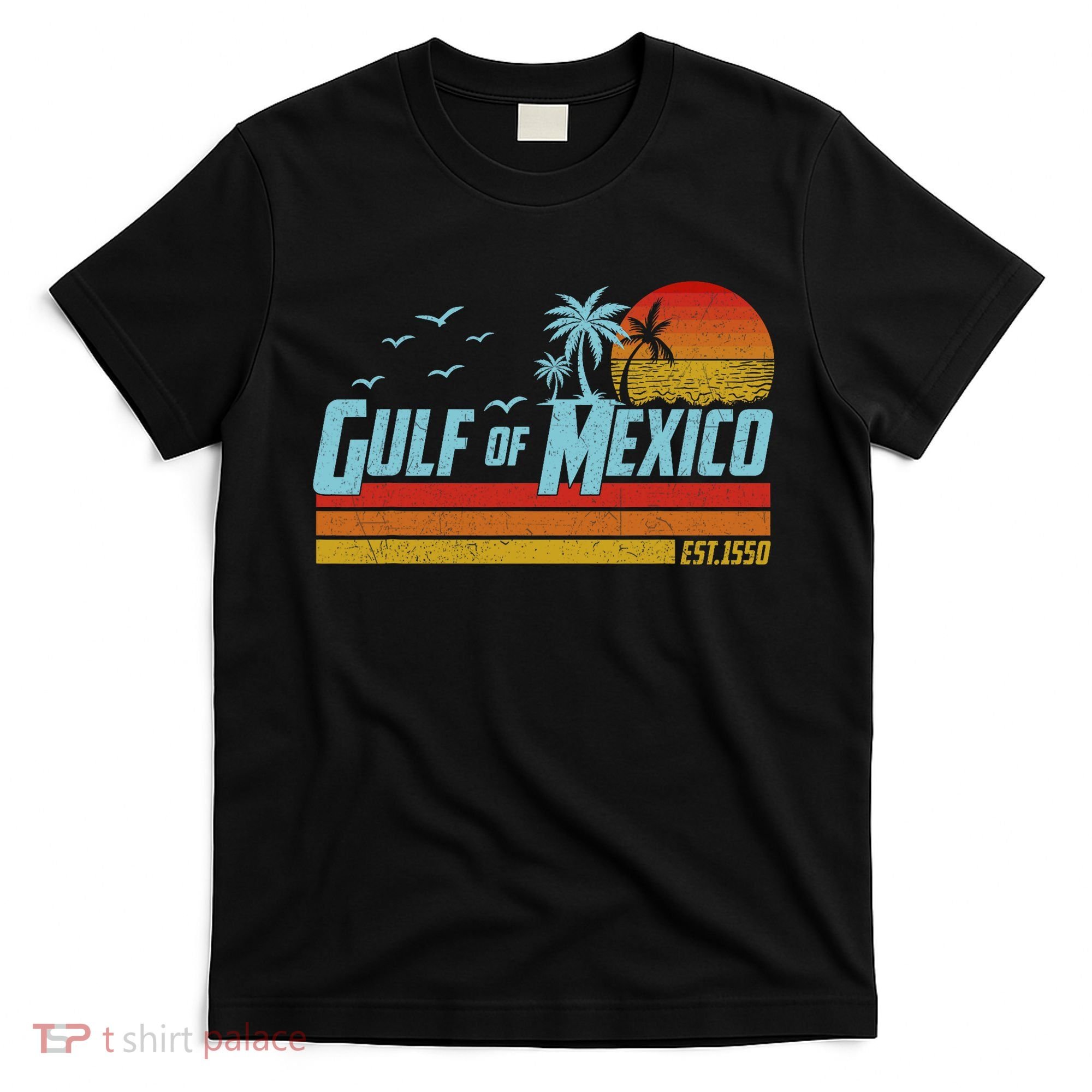 Gulf Of Mexico Est 1550 Retro Vintage Beach T-Shirt
