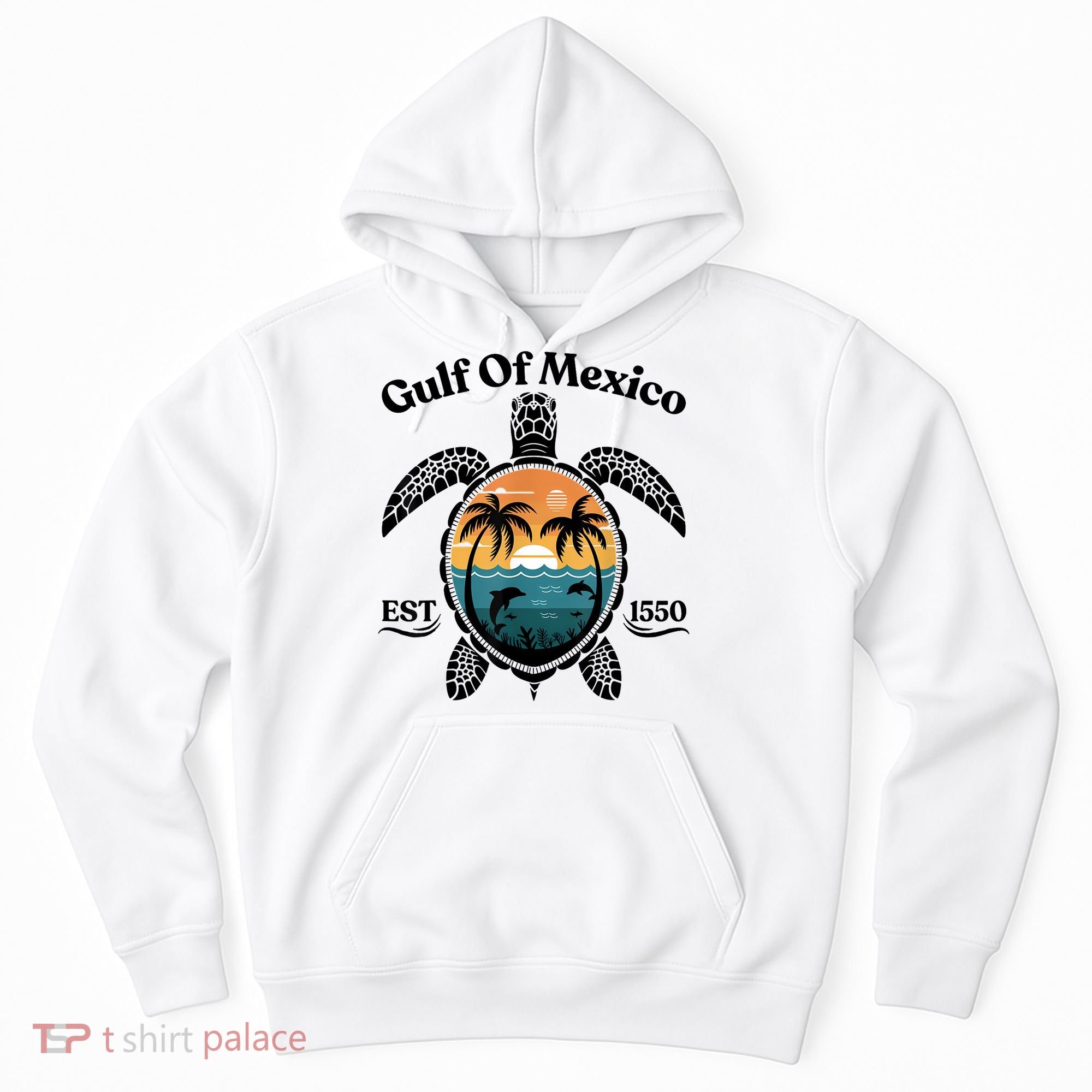 Gulf Of Mexico Turtle Est 1550 Gulf Of Mexico Hoodie