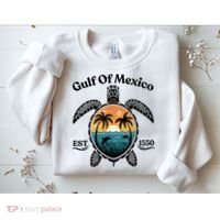 Gulf Of Mexico Turtle Est 1550 Gulf Of Mexico Sweatshirt thumb 2