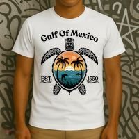 Gulf Of Mexico Turtle Est 1550 Gulf Of Mexico T-Shirt thumb 3