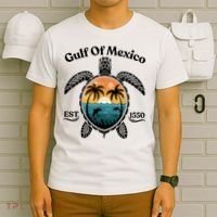 Gulf Of Mexico Turtle Est 1550 Gulf Of Mexico T-Shirt thumb 6